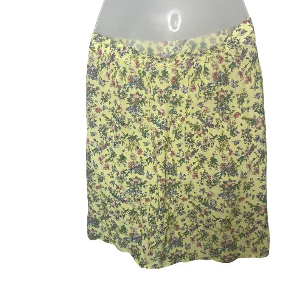 Zadig & Voltaire NWT Joseline Floral Print Mini Skirt Yellow Size Small - Picture 3 of 7